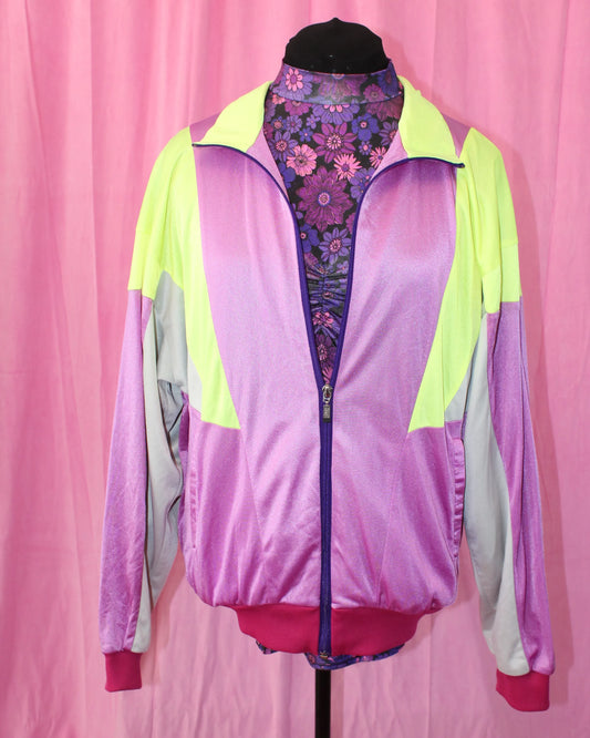 Vintage | Unisex | Shell Jacket | Yellow & Purple | Size M