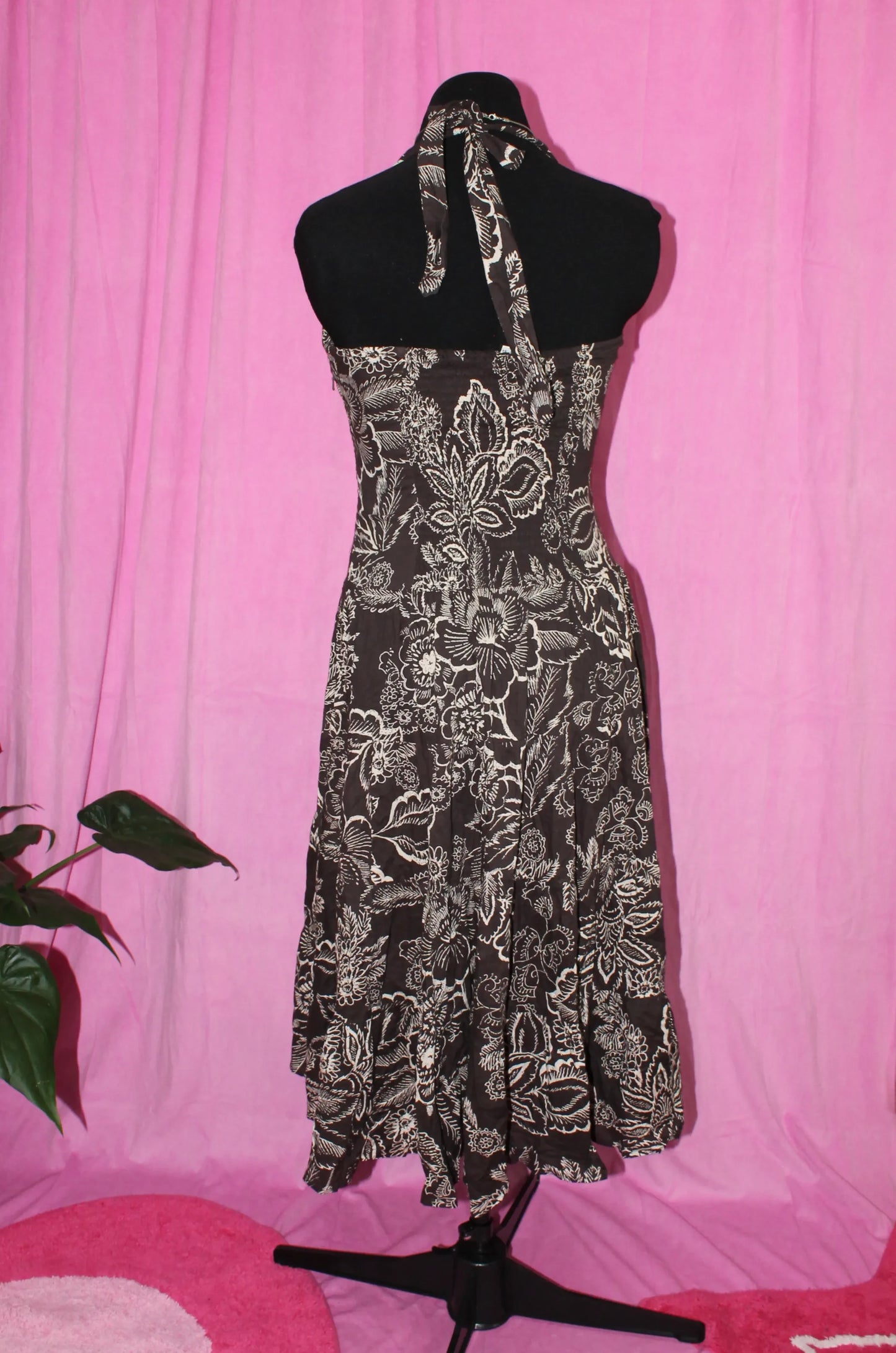 Brown Halter Neck Dress- Size 10