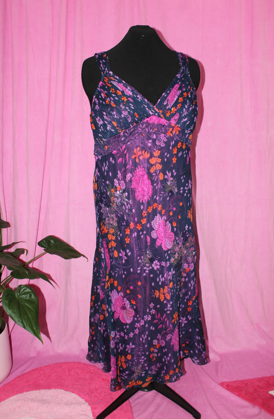 Bertex Purple Overlay Dress- Size 18