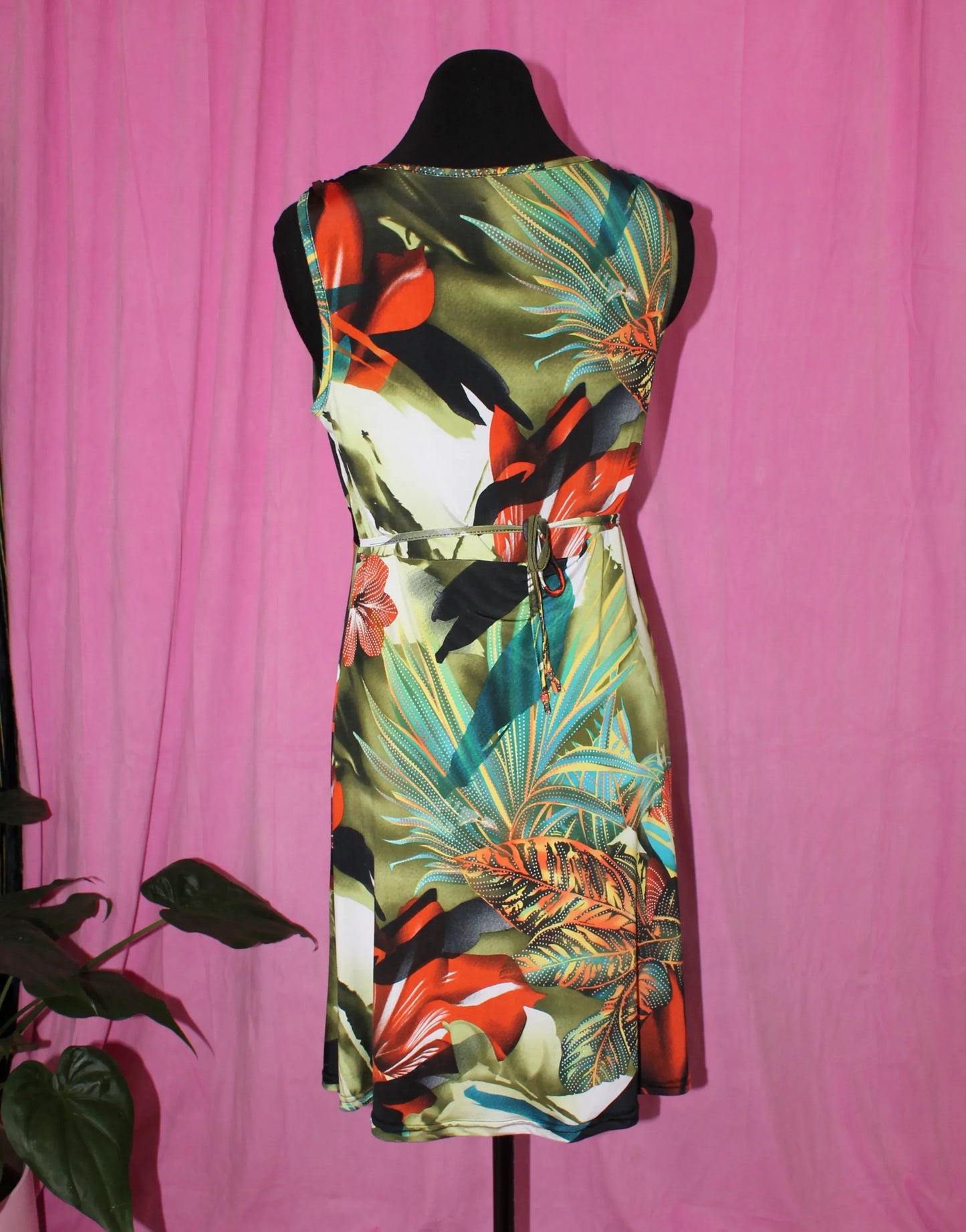 Abstract Tie Back Dress- Size M