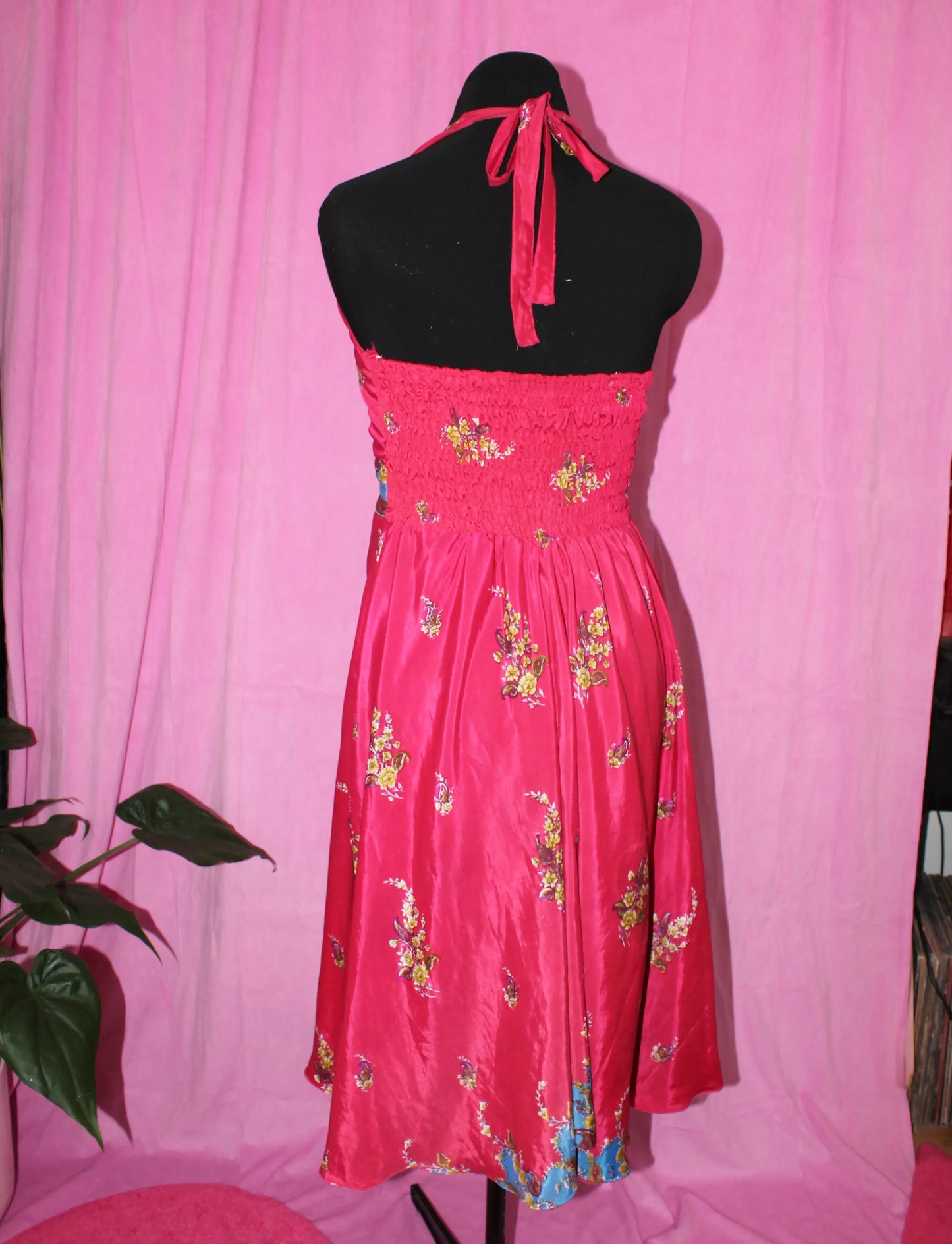 Red Boho Halter Dress- Size M