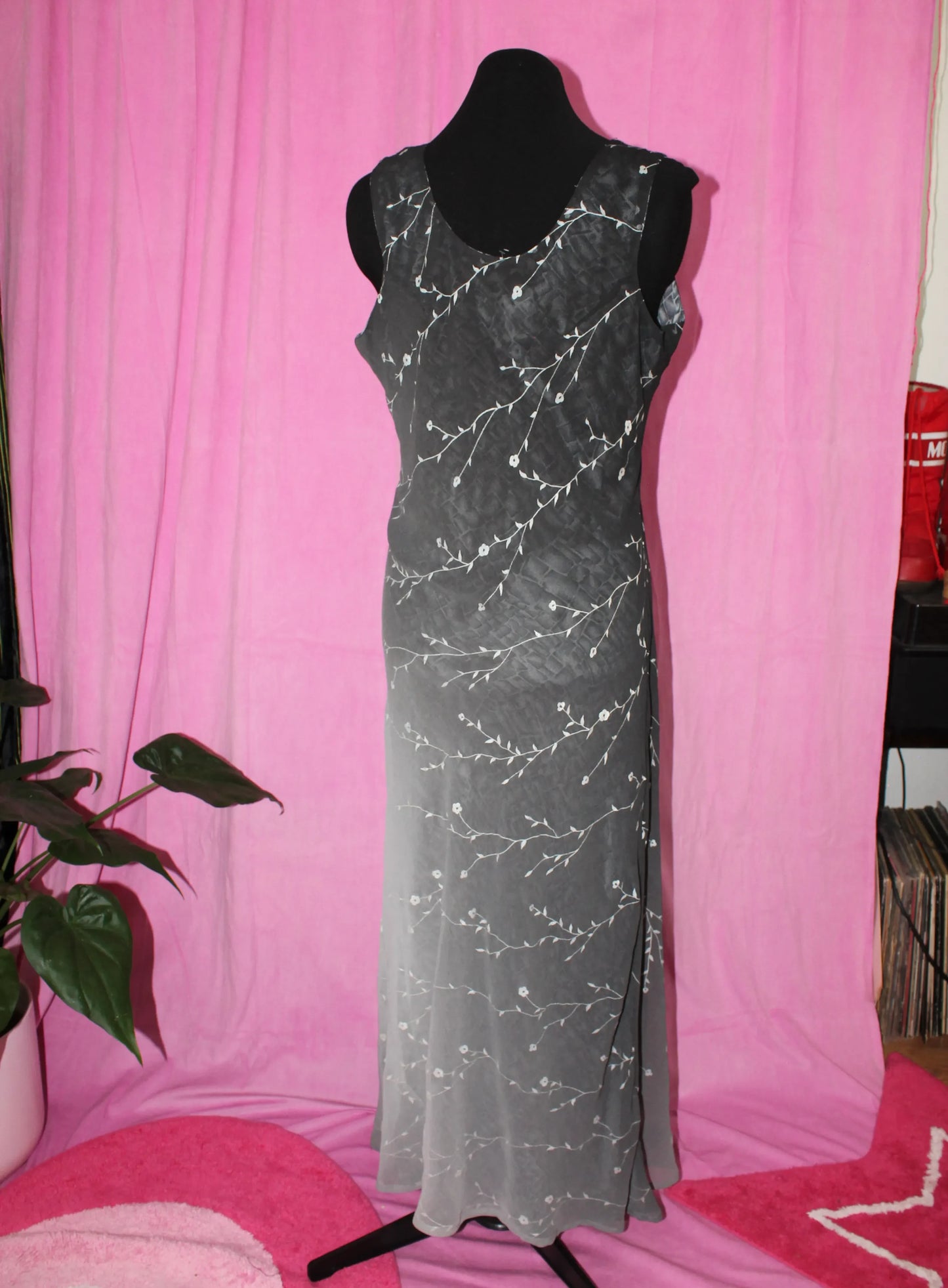 Reversible Patterned Grey Dress- Size 16/18