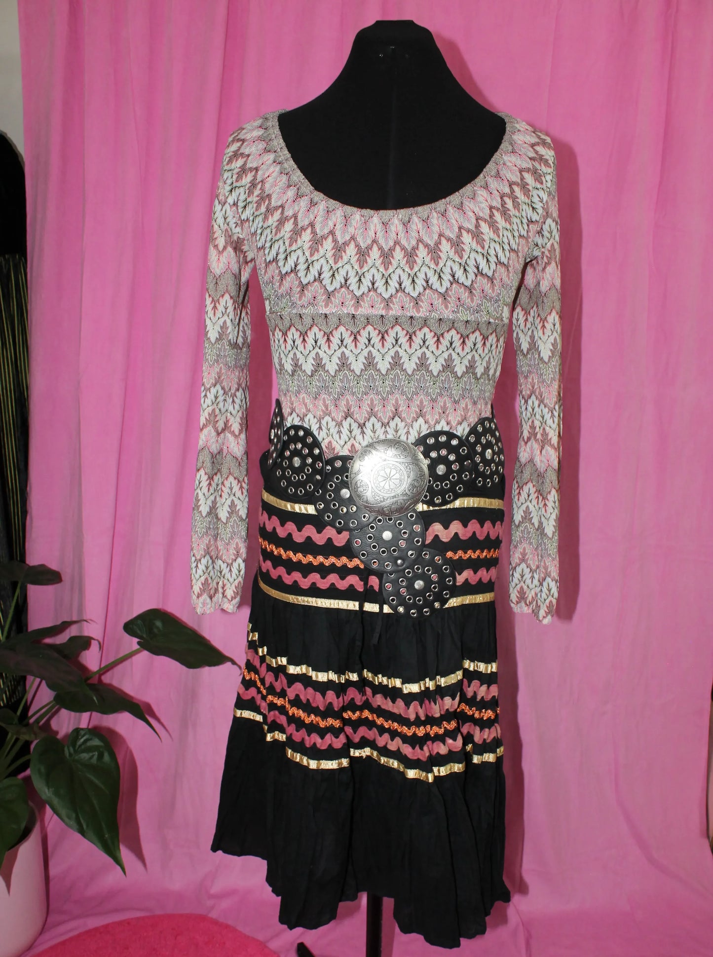 Black Tiered Skirt- Size S