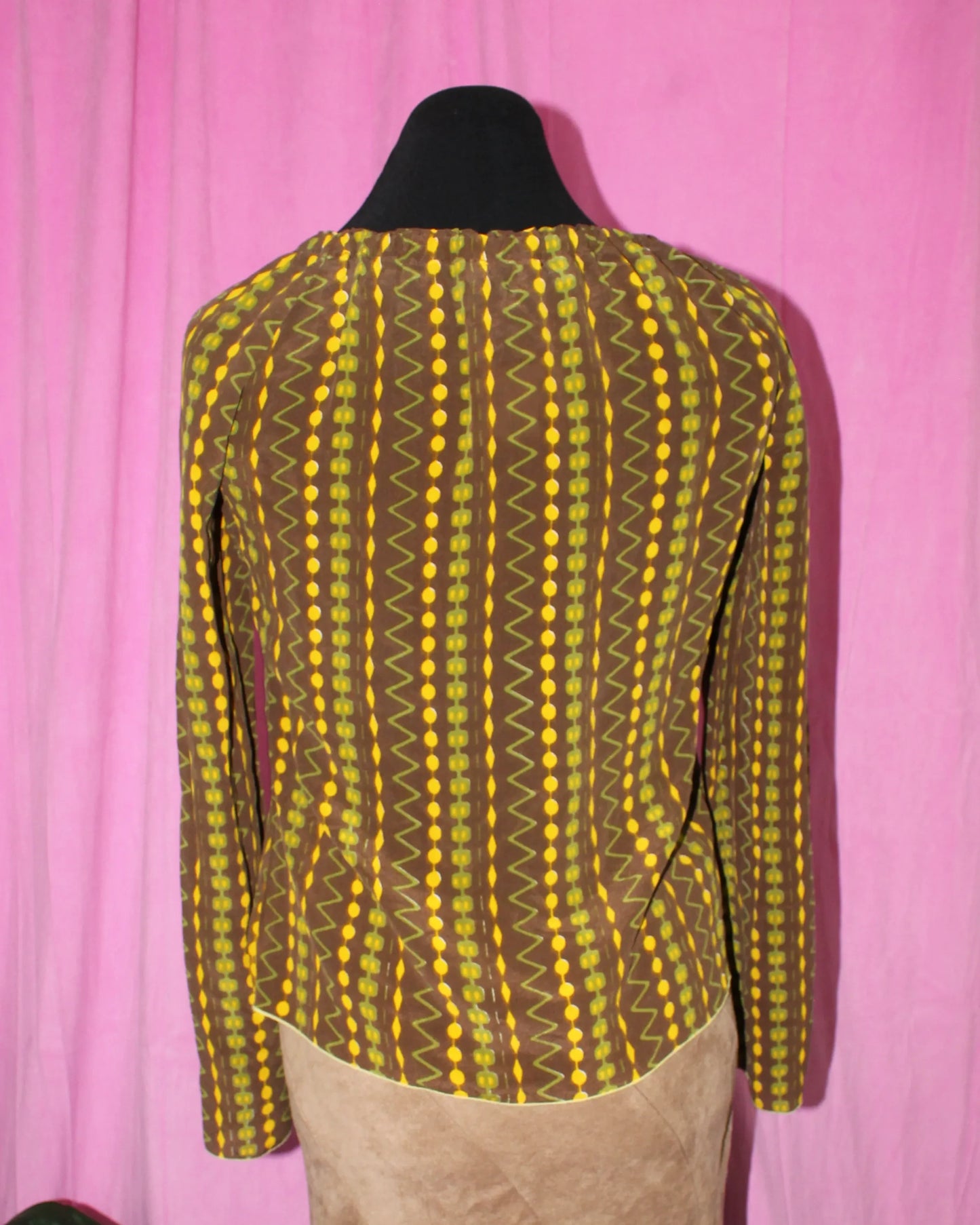 Yellow and Brown Top- Size M