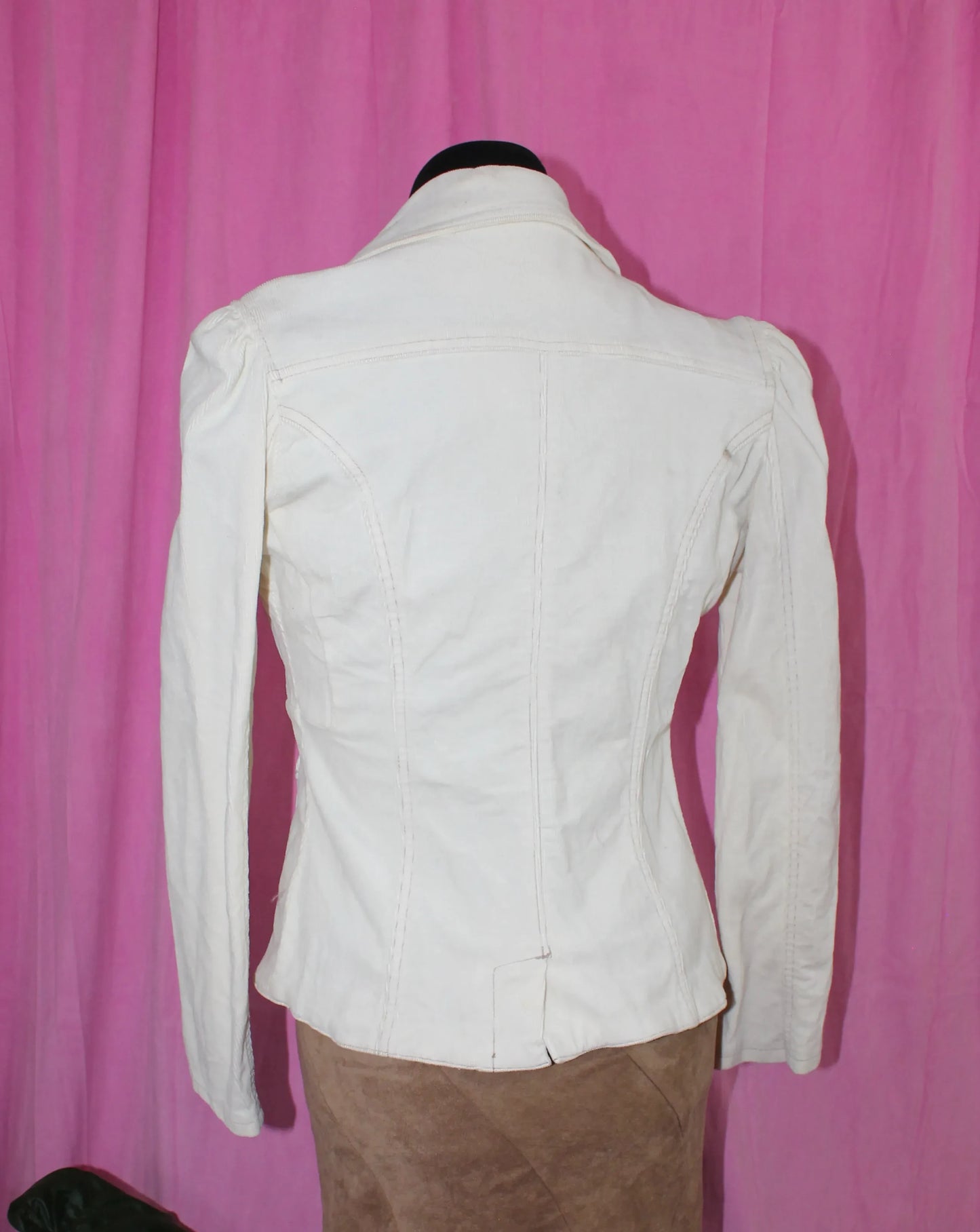 Cream Blazer with Chunky Buttons - Size 12