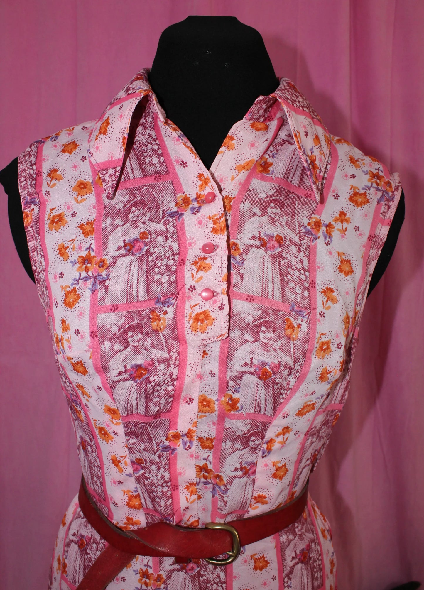 Handmade | Dress | Vintage Print | Size S