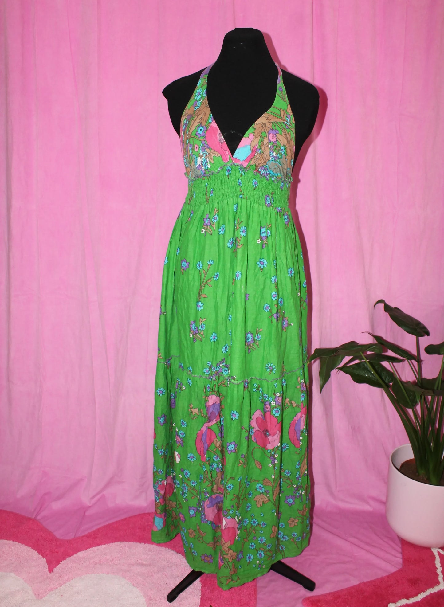 Handmade | Dress | Floral Halter Summer | Size S