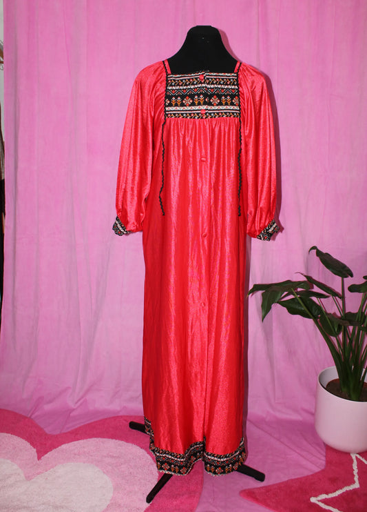 Vintage | Robe | Red Dressing Gown | Size M