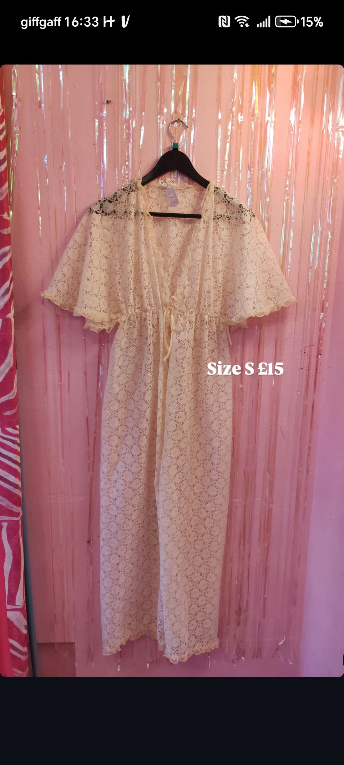 Lace Overcoat size S